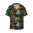 thumbnail image 1 of Disketp Men's Hawaiian Game Joysticks Print Shirts Button Down Holiday Beach Shirts-Medium, 1 of 7