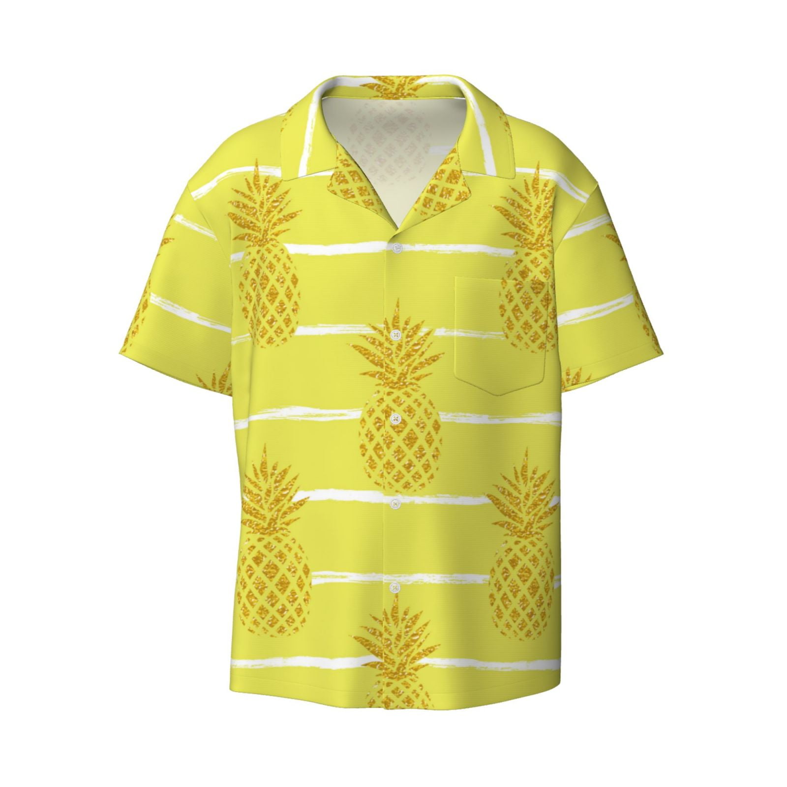 Golden Pineapple Edm Hawaiian Print Men's Hoodie