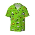 thumbnail image 1 of Disketp Men's Hawaiian Golf Sport Club Print Shirts Button Down Holiday Beach Shirts-Large, 1 of 5