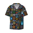 thumbnail image 1 of Disketp Men's Hawaiian Happy Father Day Print Shirts Button Down Holiday Beach Shirts-X-Large, 1 of 7