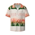 thumbnail image 1 of Disketp Men's Hawaiian Hello Spring Print Shirts Button Down Holiday Beach Shirts-3X-Large, 1 of 7