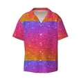 thumbnail image 1 of Disketp Men's Hawaiian Holiday Shiny Print Shirts Button Down Holiday Beach Shirts-X-Large, 1 of 7