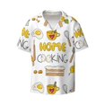 thumbnail image 1 of Disketp Men's Hawaiian Home Cooking Print Shirts Button Down Holiday Beach Shirts-Large, 1 of 7