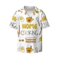 thumbnail image 1 of Disketp Men's Hawaiian Home Cooking Print Shirts Button Down Holiday Beach Shirts-Small, 1 of 7