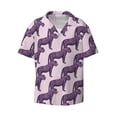 thumbnail image 1 of Disketp Men's Hawaiian Leopard Print Print Shirts Button Down Holiday Beach Shirts-Large, 1 of 5