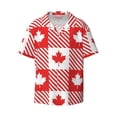 thumbnail image 1 of Disketp Men's Hawaiian Maple Leaves1 Print Shirts Button Down Holiday Beach Shirts-3X-Large, 1 of 7