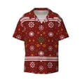 thumbnail image 1 of Disketp Men's Hawaiian Merry Christmas Print Shirts Button Down Holiday Beach Shirts-4X-Large, 1 of 7