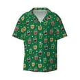 thumbnail image 1 of Disketp Men's Hawaiian Milk Tea Print Shirts Button Down Holiday Beach Shirts-4X-Large, 1 of 5