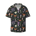 thumbnail image 1 of Disketp Men's Hawaiian Mushrooms Print Shirts Button Down Holiday Beach Shirts-Small, 1 of 7