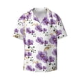 thumbnail image 1 of Disketp Men's Hawaiian Orchids Flowers Print Shirts Button Down Holiday Beach Shirts-X-Large, 1 of 5