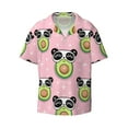 thumbnail image 1 of Disketp Men's Hawaiian Panda Avocado Print Shirts Button Down Holiday Beach Shirts-XX-Large, 1 of 7