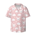 thumbnail image 1 of Disketp Men's Hawaiian Rabbit And Cloud Print Shirts Button Down Holiday Beach Shirts-4X-Large, 1 of 5