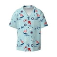 thumbnail image 1 of Disketp Men's Hawaiian Sailboats Anchors Print Shirts Button Down Holiday Beach Shirts-XX-Large, 1 of 1