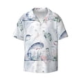 thumbnail image 1 of Disketp Men's Hawaiian Sea Animals Print Shirts Button Down Holiday Beach Shirts-Medium, 1 of 7
