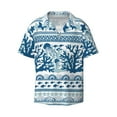 thumbnail image 1 of Disketp Men's Hawaiian Sea Underwater Jellyfish Print Shirts Button Down Holiday Beach Shirts-Large, 1 of 7