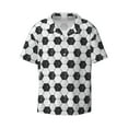 thumbnail image 1 of Disketp Men's Hawaiian Soccer Print Shirts Button Down Holiday Beach Shirts-Large, 1 of 7