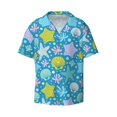 thumbnail image 1 of Disketp Men's Hawaiian Starfish Print Shirts Button Down Holiday Beach Shirts-Medium, 1 of 5