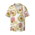 thumbnail image 1 of Disketp Men's Hawaiian Sunflowers Print Shirts Button Down Holiday Beach Shirts-Medium, 1 of 5