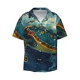 thumbnail image 1 of Disketp Men's Hawaiian Surfing Turtle Print Shirts Button Down Holiday Beach Shirts-Large, 1 of 5