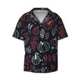 thumbnail image 1 of Disketp Men's Hawaiian Thanksgiving Seamless Pattern Print Shirts Button Down Holiday Beach Shirts-3X-Large, 1 of 7