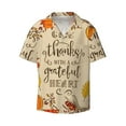 thumbnail image 1 of Disketp Men's Hawaiian Thanksgiving With A Grateful Heart Print Shirts Button Down Holiday Beach Shirts-X-Large, 1 of 7