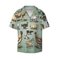 thumbnail image 1 of Disketp Men's Hawaiian Vintage Farm Animals Print Shirts Button Down Holiday Beach Shirts-3X-Large, 1 of 7