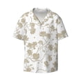 thumbnail image 1 of Disketp Men's Hawaiian Vintage Stylized White Color Print Shirts Button Down Holiday Beach Shirts-3X-Large, 1 of 7