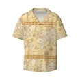 thumbnail image 1 of Disketp Men's Hawaiian World Map Print Shirts Button Down Holiday Beach Shirts-Medium, 1 of 7