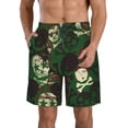 thumbnail image 1 of Disketp Men's Swim Trunks Hawaiian Breathable Surf Beach Swimsuits Mesh Lining Beach Shorts with Pockets-Camouflage Skull, 1 of 7