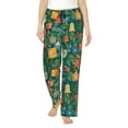 thumbnail image 1 of Disketp Merry Christmas Print Women'S Comfy Pajama Pants Casual Drawstring Palazzo Lounge Wide Leg Pants, 1 of 9