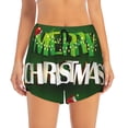 thumbnail image 1 of Disketp Merry Christmas Print Women's Shorts Workout Shorts for Athletic Gym Running Shorts with Phone Pockets Large, 1 of 8
