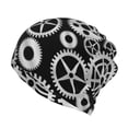 thumbnail image 1 of Disketp Metallic Gears Slouchy Beanie Hip-Hop Soft Lightweight Running Beanie Adult Hats Chemo Cap for Men Women, 1 of 8