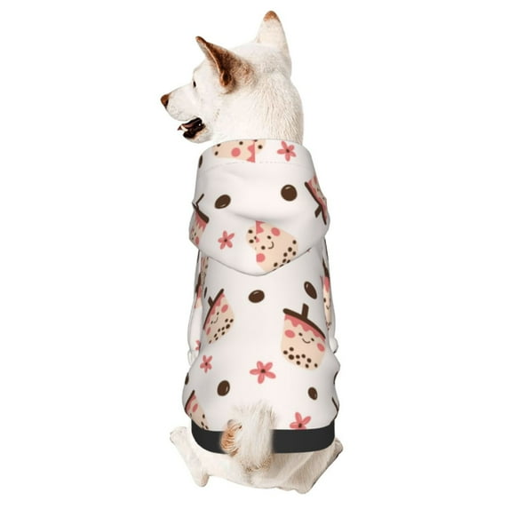 Disketp Milk Tea Dog Hoodie Dog Clothes with Hat, Pet Winter Clothes Warm Hoodies Coat for Small Dogs-XX-Large