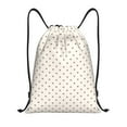 thumbnail image 1 of Disketp Minimalist Crosshatch Dots Drawstring Backpack Drawstring Gym Bags Draw String Bags for Sports, Gym, Travel, Swimming, Beach-Small, 1 of 6