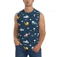 thumbnail image 1 of Disketp Modern Modern Excavator Sleeveless Tshirts for Men, Muscle Shirts for Men Dry Fit Tank Top-3X-Large, 1 of 5