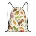 thumbnail image 1 of Disketp Monkeys in the Jungle Drawstring Backpack Drawstring Gym Bags Draw String Bags for Sports, Gym, Travel, Swimming, Beach-Medium, 1 of 6