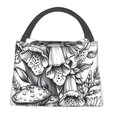 thumbnail image 1 of Disketp Monochrome Botanical Illustration Insulated Bags, Insulated Cooler Bag Totes for Lunch Beach Camping, 1 of 6