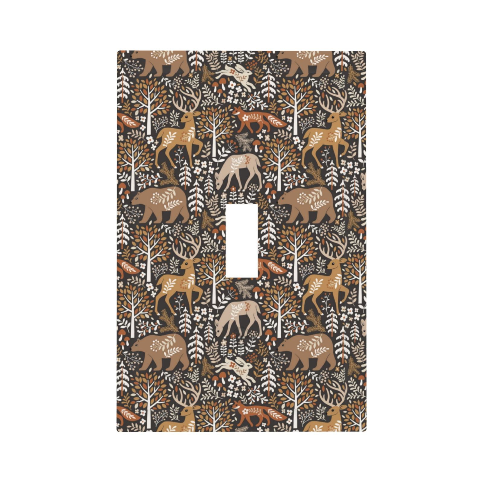 Moose Tracks Stone Texture Outlet Cover - Decorative Wall Plate, 3 3/8" X 5 1/8", Outdoor Theme