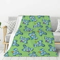 thumbnail image 1 of Disketp Motorcycle Riding Dinosaur Cozy Flannel Fleece Throw Blanket: Has a velvety texture for All Seasons - Perfect for Women, Men, & Kids"50"x40", 1 of 6