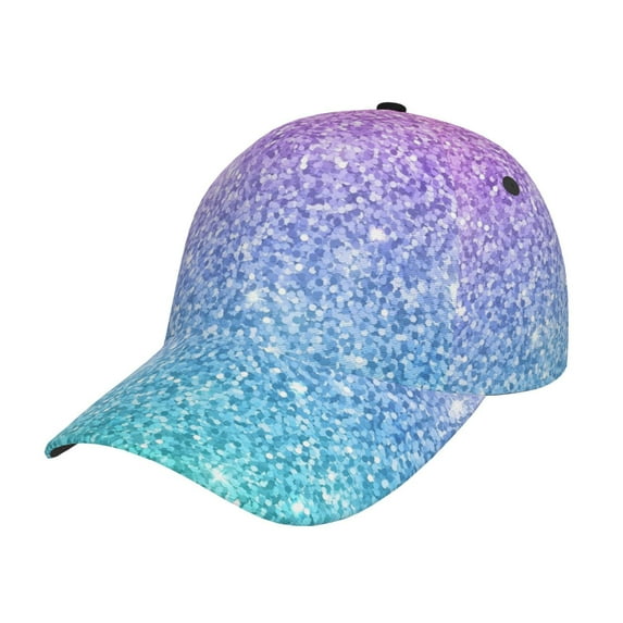 Disketp Multicolor Glitter Print Baseball Caps For Outdoor Sports Fashion Casual Outdoor Caps Men Women