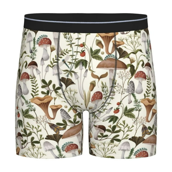 Disketp Mushroom Garnish Men's Boxer Briefs Men’s Underwear Boxer Briefs for Men