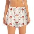 thumbnail image 1 of Disketp Mushroom Print Women's Shorts Workout Shorts for Athletic Gym Running Shorts with Phone Pockets Large, 1 of 8