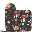 thumbnail image 1 of Disketp Mushroom With Snails Oven Mitts And Potholders Bbq Gloves-Oven Mitts And Pot Holders With Recycled Infill Silicone Non-Slip Cooking Gloves For Cooking Baking Grilling, 1 of 9