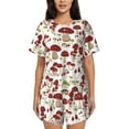 thumbnail image 1 of Disketp Mushroom for 2 Piece Shorts Sleepwear Women's Short-Sleeved Pajama Set Round Neck Pjs-X-Large, 1 of 6