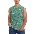 thumbnail image 1 of Disketp Mushrooms And Flowers Sleeveless Tshirts For Men, Muscle Shirts For Men Dry Fit Tank Top-Small, 1 of 8