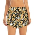 thumbnail image 1 of Disketp Mushrooms Honeycomb Print Women's Shorts Workout Shorts for Athletic Gym Running Shorts with Phone Pockets Small, 1 of 8