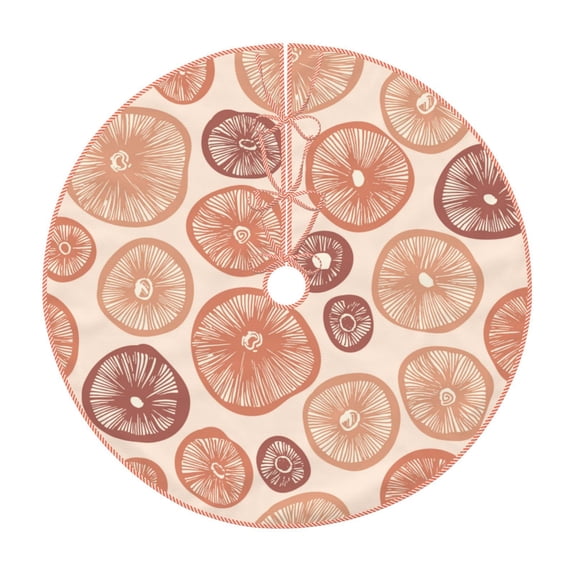 Disketp Mushrooms2 Christmas Tree Skirt, Christmas Tree Decorations, Christmas Decor, Tree Mat Decoration(30-48IN)-48"