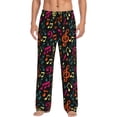 thumbnail image 1 of Disketp Music Notes Men's Pajama Pants - Ultra Soft Fleece Sleep and Lounge Pants (Size: S-XXL)-, 1 of 6