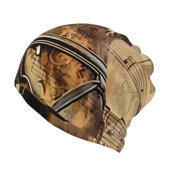 Disketp Musical Horse Vintage Collage Slouchy Beanie Hip-Hop Soft Lightweight Running Beanie Adult Hats Chemo Cap for Men Women