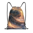 thumbnail image 1 of Disketp Mythical Serpent Mountain Sunrise Drawstring Backpack Drawstring Gym Bags Draw String Bags for Sports, Gym, Travel, Swimming, Beach-Small, 1 of 6